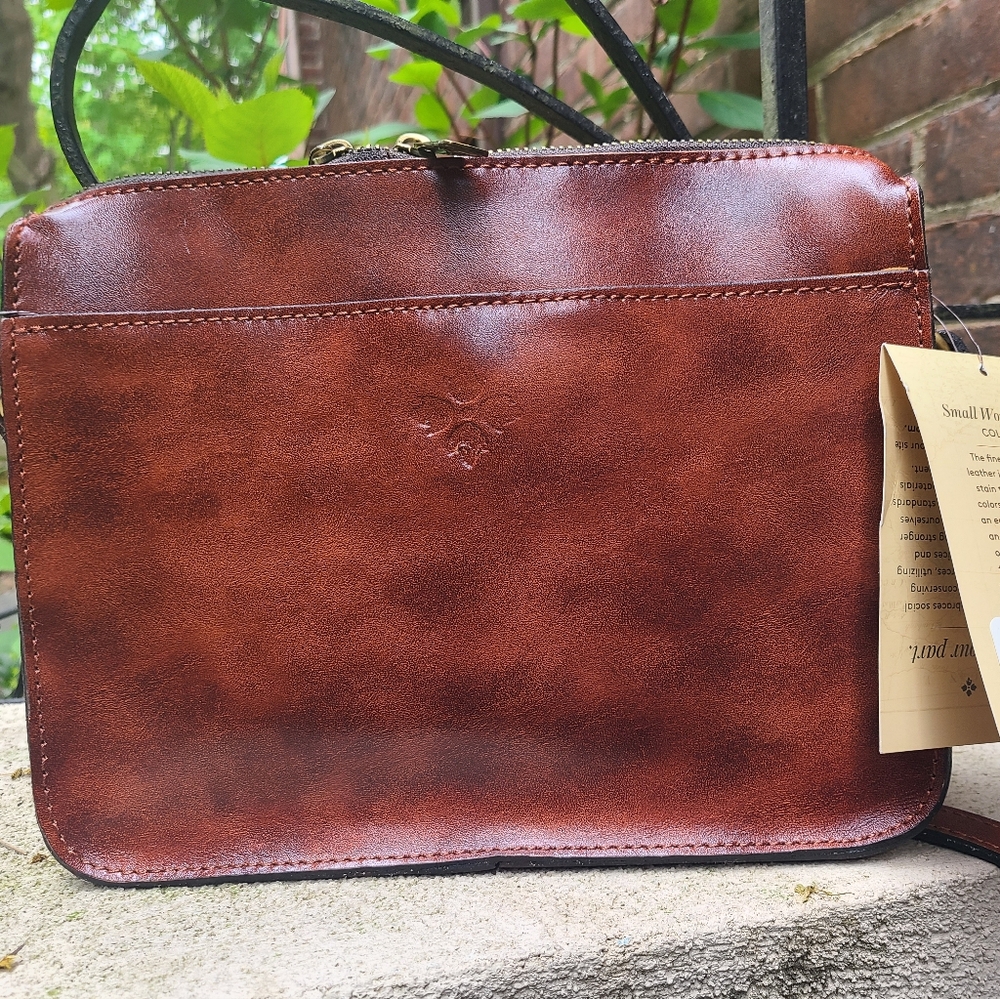 Patricia Nash  Woven Nazaire Crossbody Handbag Rust New
